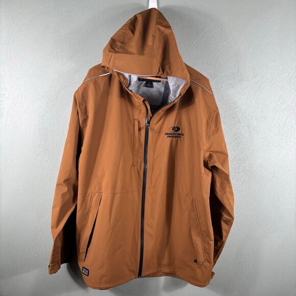 Dri Duck Mossy Oak Jacket Mens XL Tan Full Zip Waterproof Work Hood Storm Shield - Picture 11 of 12